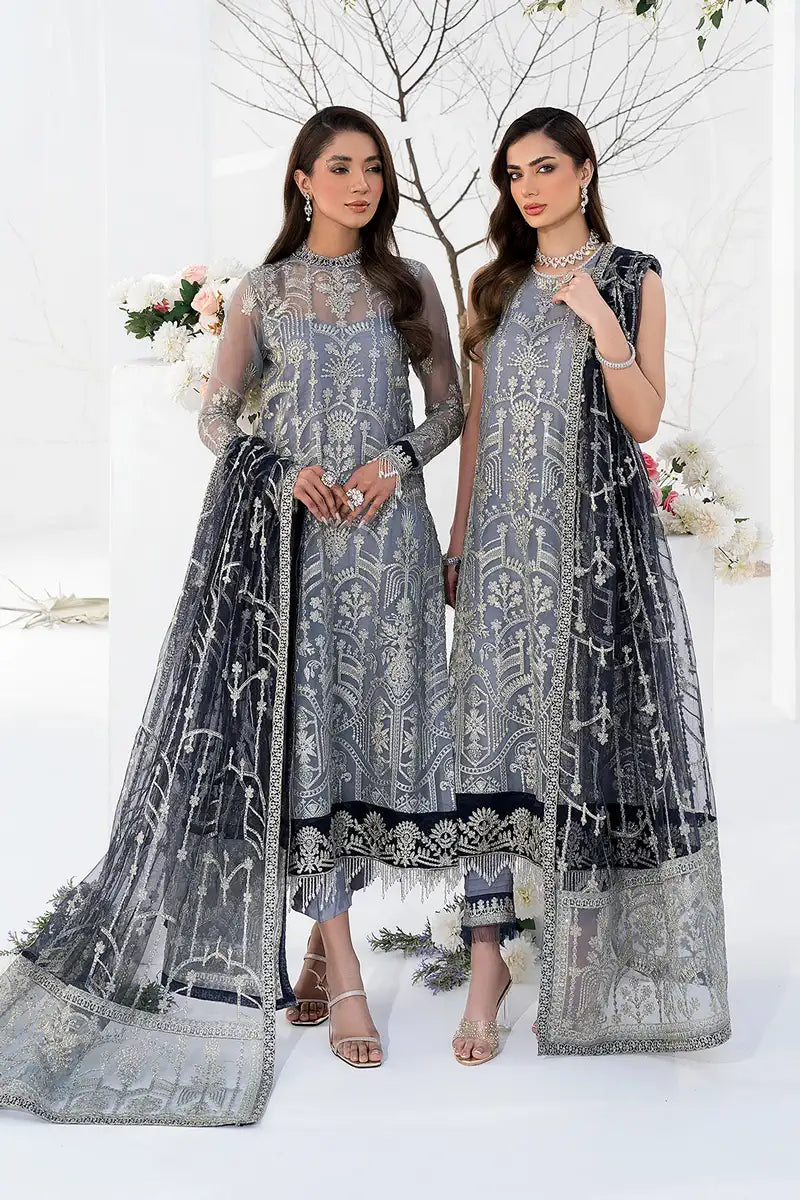 Zarif | LA CELESTE LUXURY Formals | ZLC 05 ASH GREY - Saira Saqlain