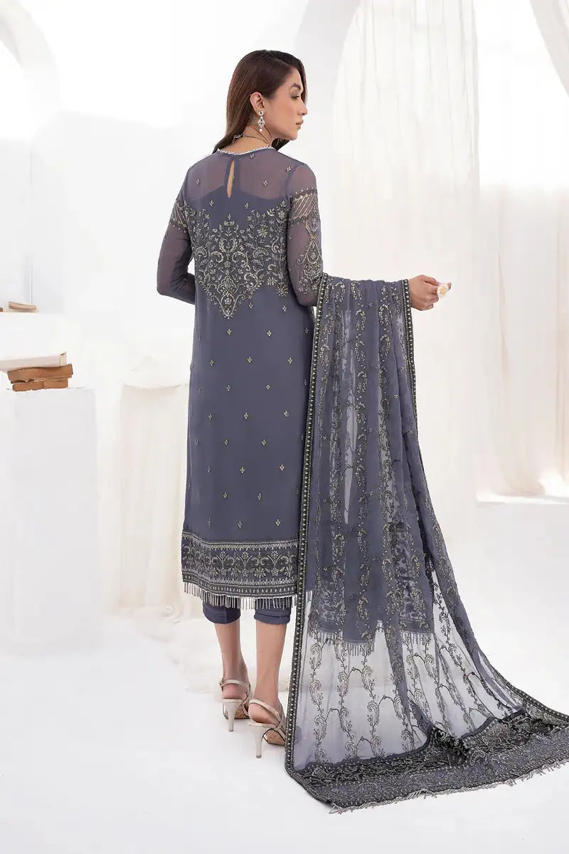 Zarif | LA CELESTE LUXURY Formals | ZLC 08 DUSTY TEAL - Saira Saqlain