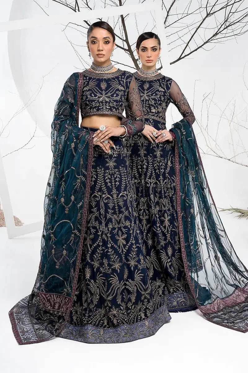 Zarif | LA CELESTE LUXURY Formals | ZLC 01 BLUEBERRY - Saira Saqlain