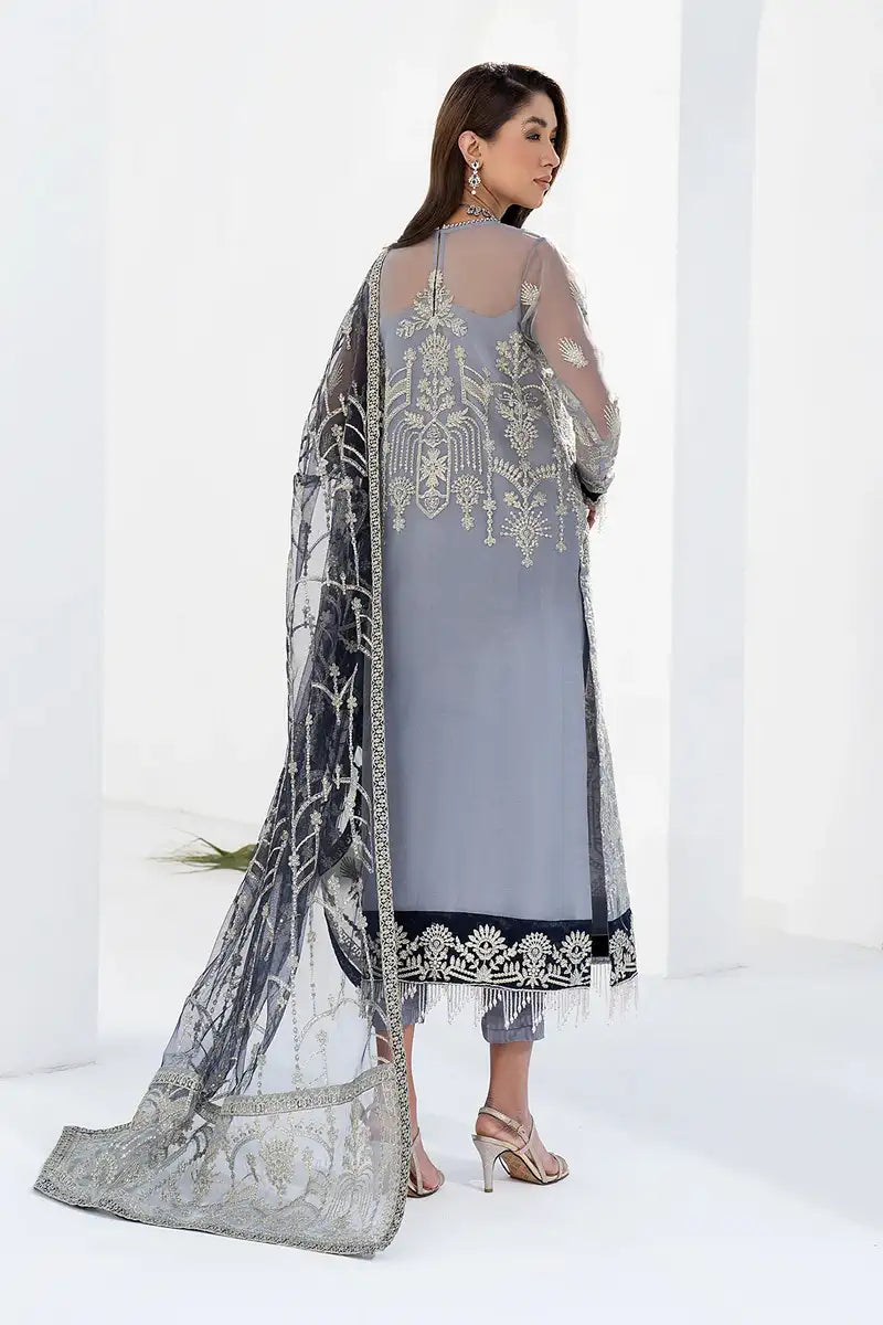 Zarif | LA CELESTE LUXURY Formals | ZLC 05 ASH GREY - Saira Saqlain
