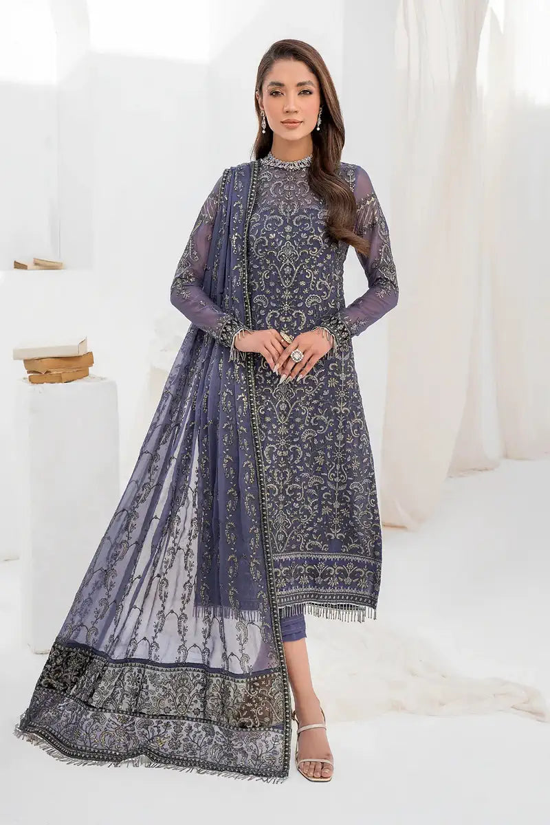 Zarif | LA CELESTE LUXURY Formals | ZLC 08 DUSTY TEAL - Saira Saqlain