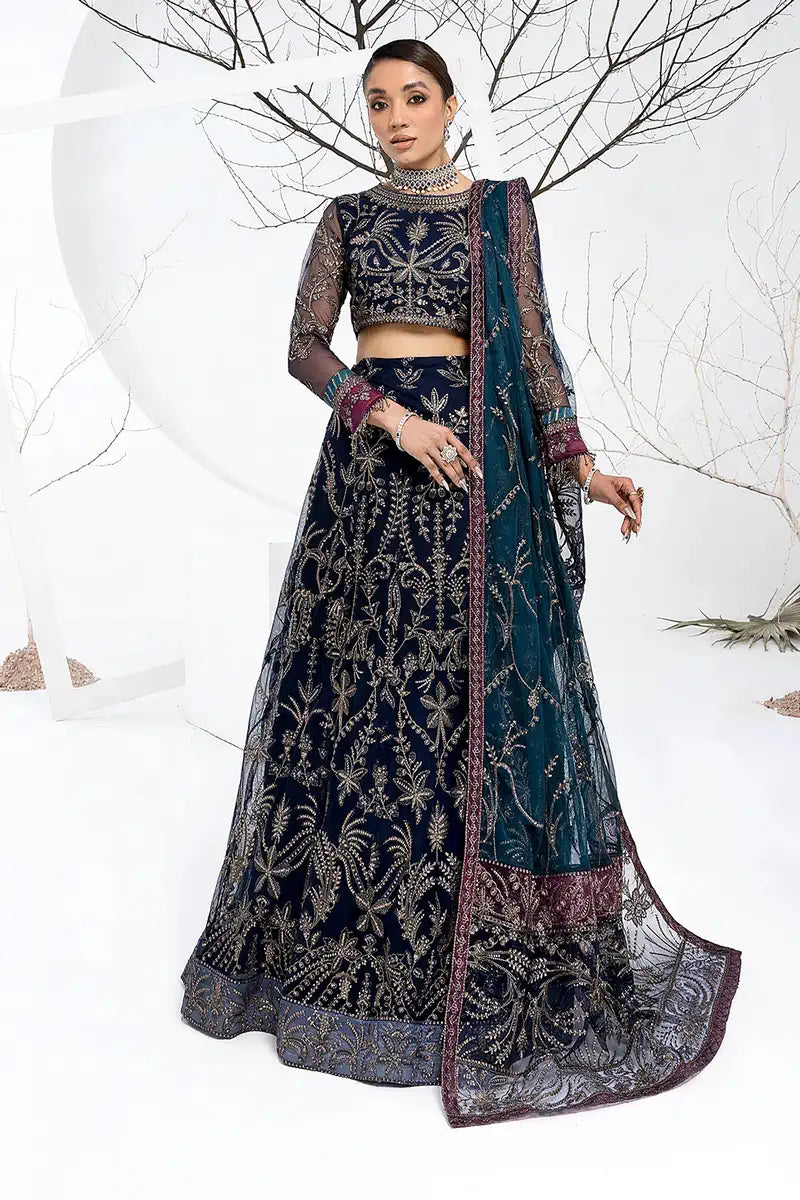 Zarif | LA CELESTE LUXURY Formals | ZLC 01 BLUEBERRY - Saira Saqlain