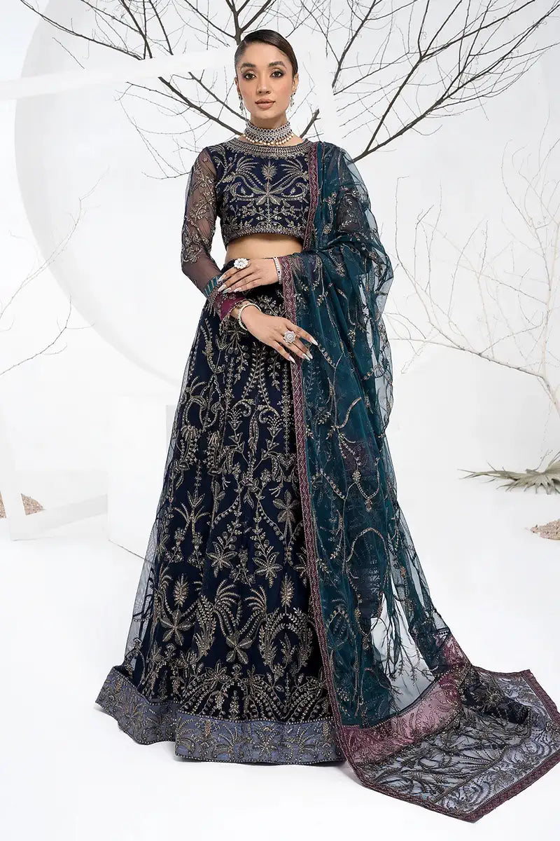 Zarif | LA CELESTE LUXURY Formals | ZLC 01 BLUEBERRY - Saira Saqlain