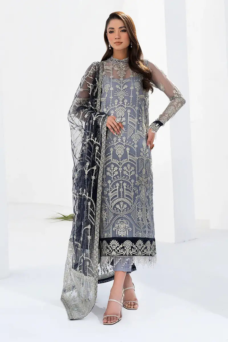 Zarif | LA CELESTE LUXURY Formals | ZLC 05 ASH GREY - Saira Saqlain
