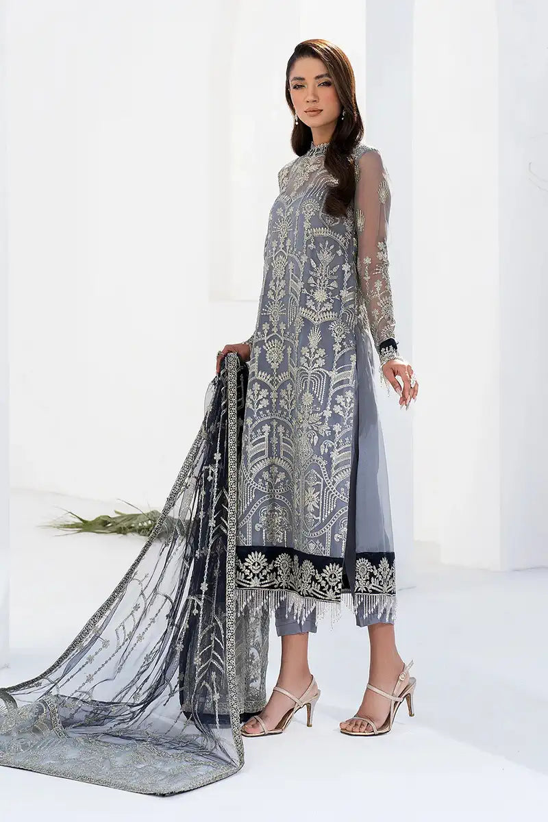 Zarif | LA CELESTE LUXURY Formals | ZLC 05 ASH GREY - Saira Saqlain