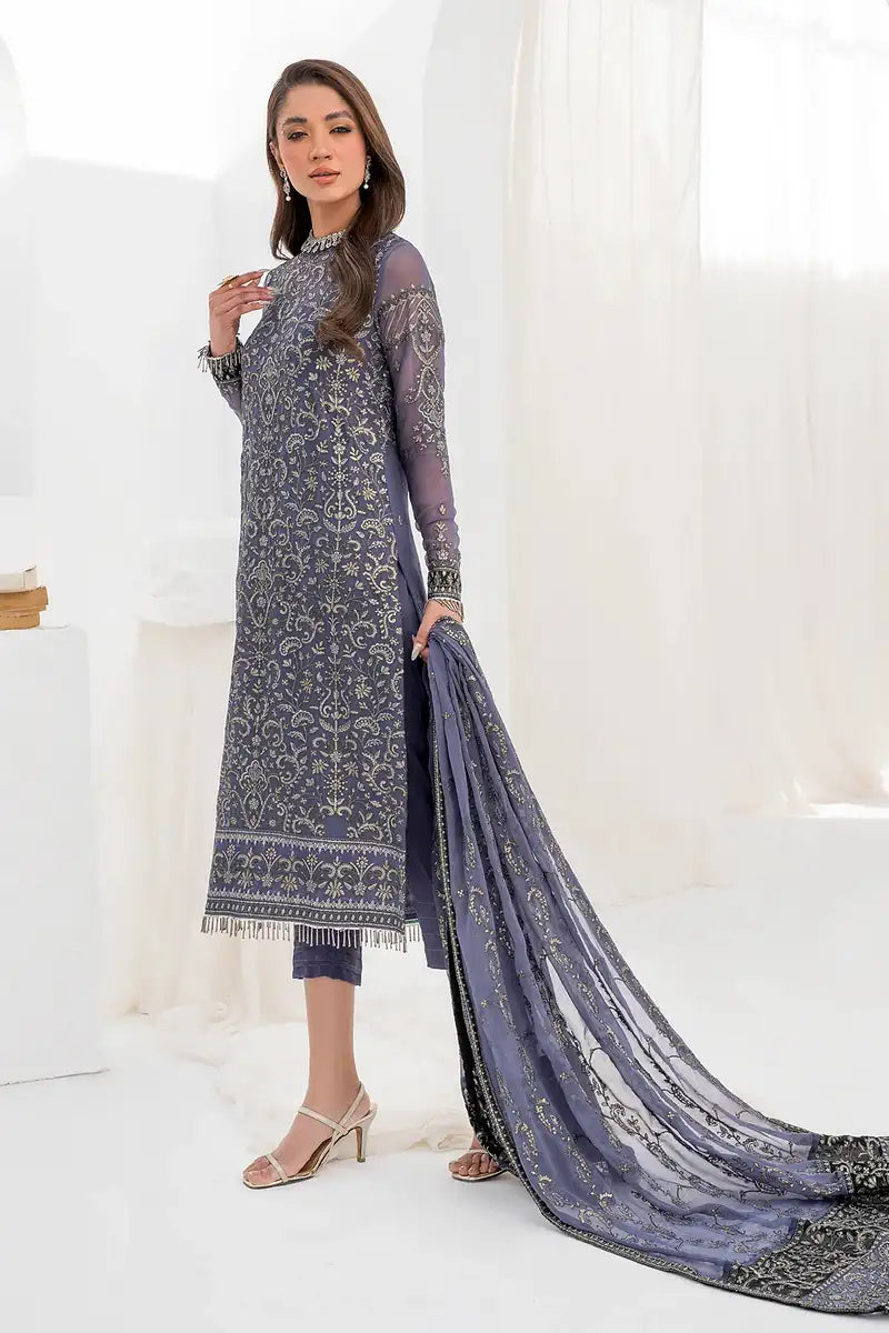 Zarif | LA CELESTE LUXURY Formals | ZLC 08 DUSTY TEAL - Saira Saqlain