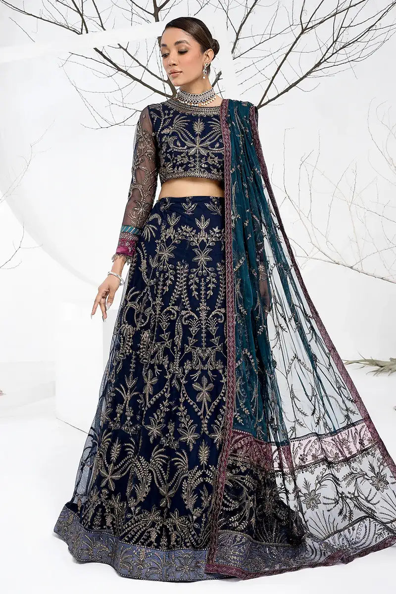 Zarif | LA CELESTE LUXURY Formals | ZLC 01 BLUEBERRY - Saira Saqlain