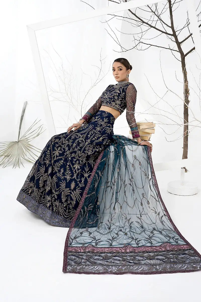 Zarif | LA CELESTE LUXURY Formals | ZLC 01 BLUEBERRY - Saira Saqlain