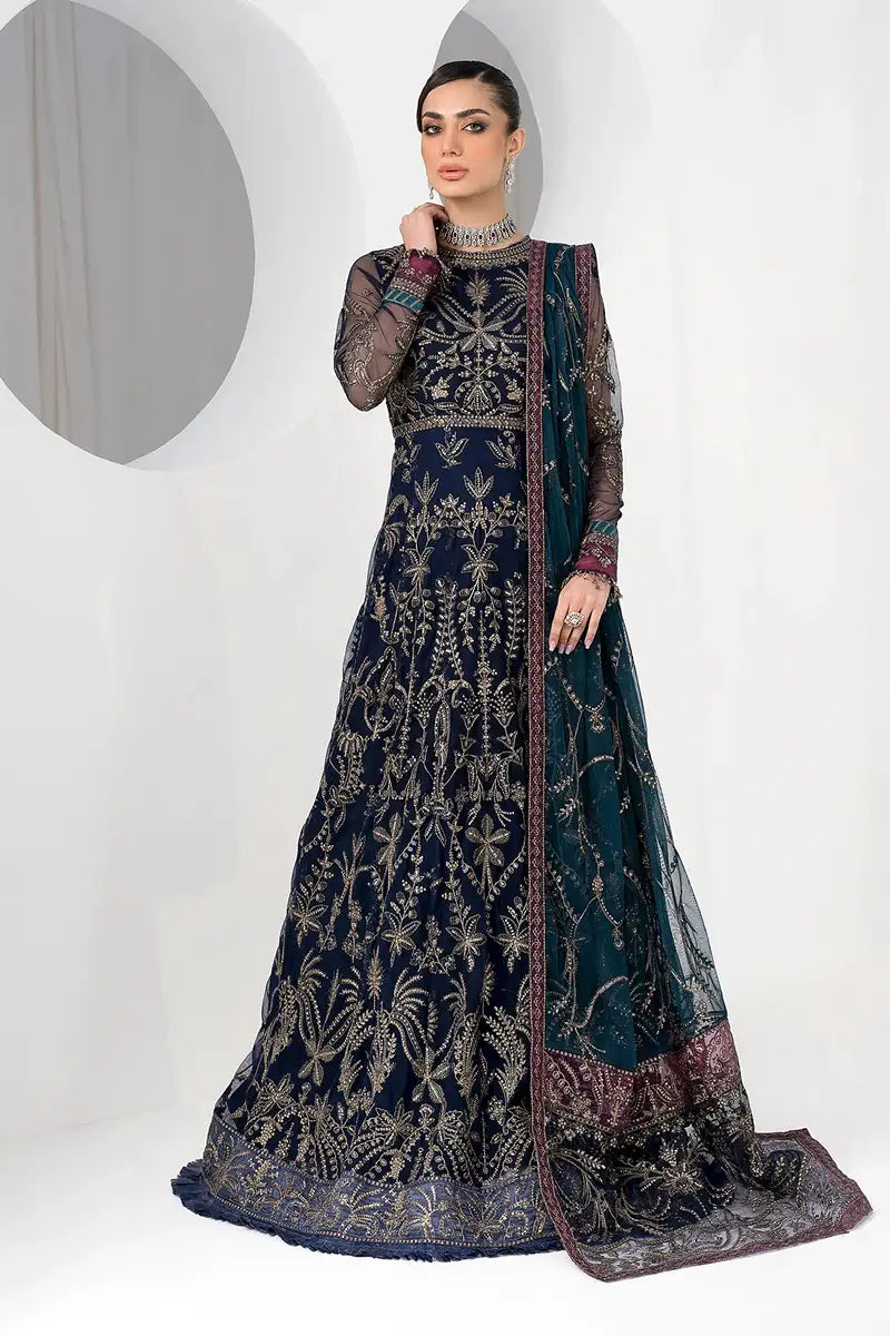 Zarif | LA CELESTE LUXURY Formals | ZLC 01 BLUEBERRY - Saira Saqlain