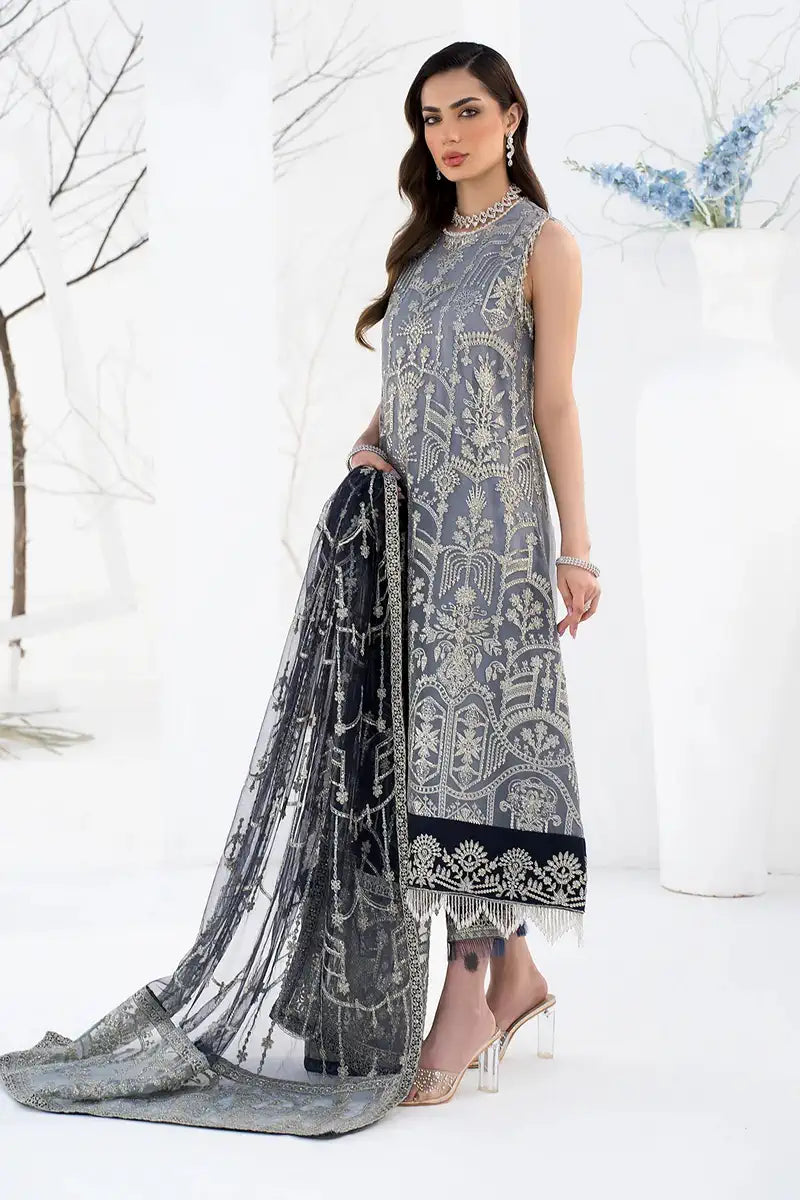Zarif | LA CELESTE LUXURY Formals | ZLC 05 ASH GREY - Saira Saqlain
