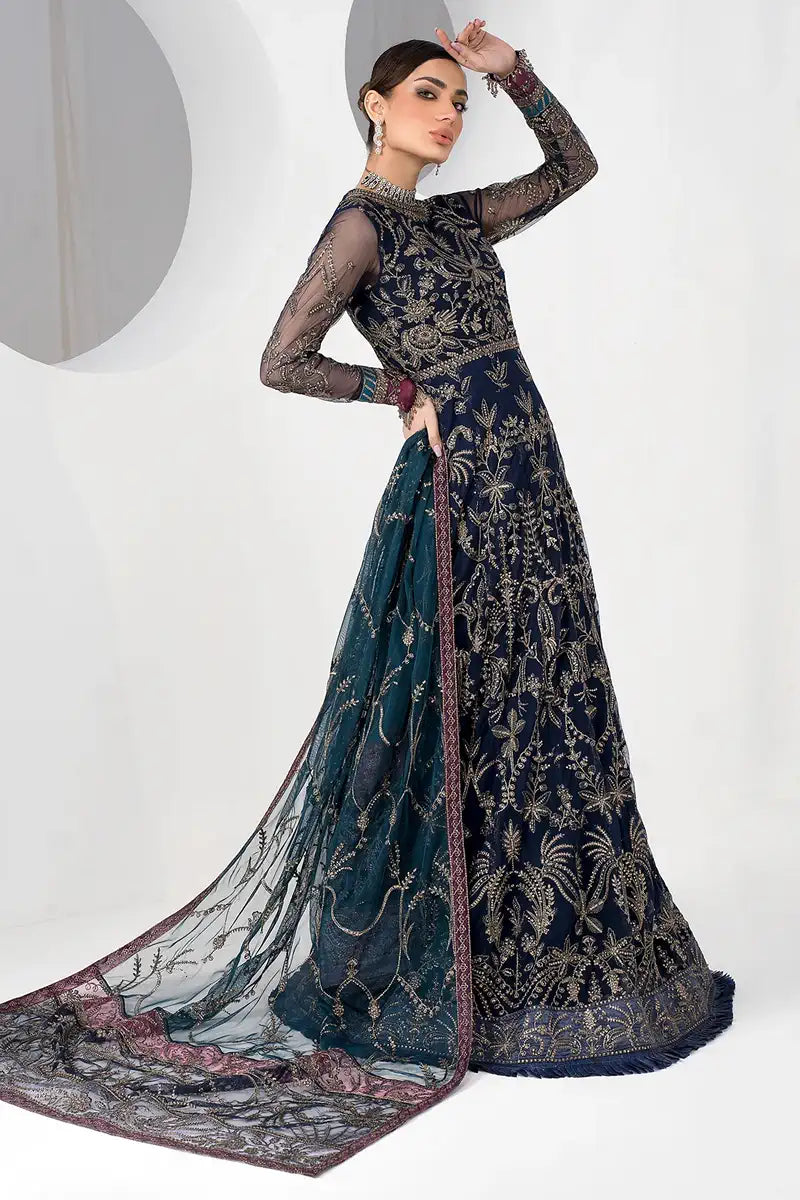 Zarif | LA CELESTE LUXURY Formals | ZLC 01 BLUEBERRY - Saira Saqlain