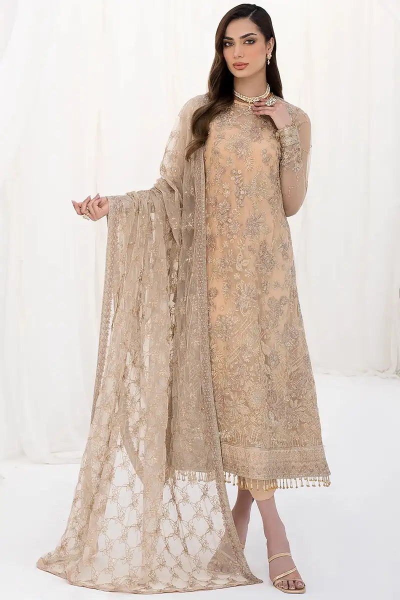 Zarif | LA CELESTE LUXURY Formals | ZLC 07 SAND GLOW - Saira Saqlain