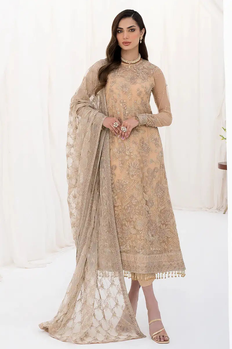 Zarif | LA CELESTE LUXURY Formals | ZLC 07 SAND GLOW - Saira Saqlain