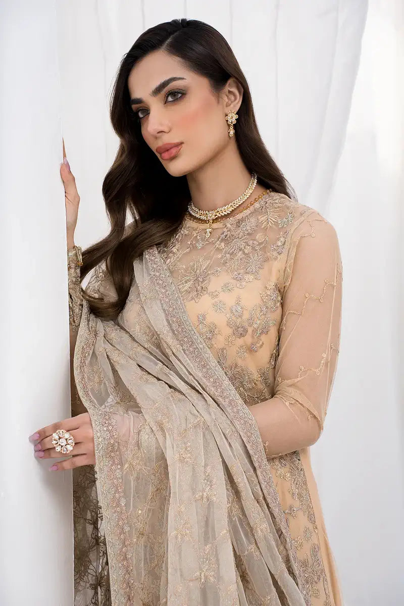 Zarif | LA CELESTE LUXURY Formals | ZLC 07 SAND GLOW - Saira Saqlain