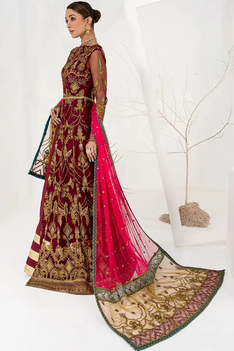 Zarif | LA CELESTE LUXURY Formals | ZLC 04 BURNT ROSE - Saira Saqlain