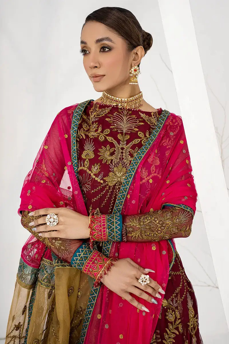 Zarif | LA CELESTE LUXURY Formals | ZLC 04 BURNT ROSE - Saira Saqlain