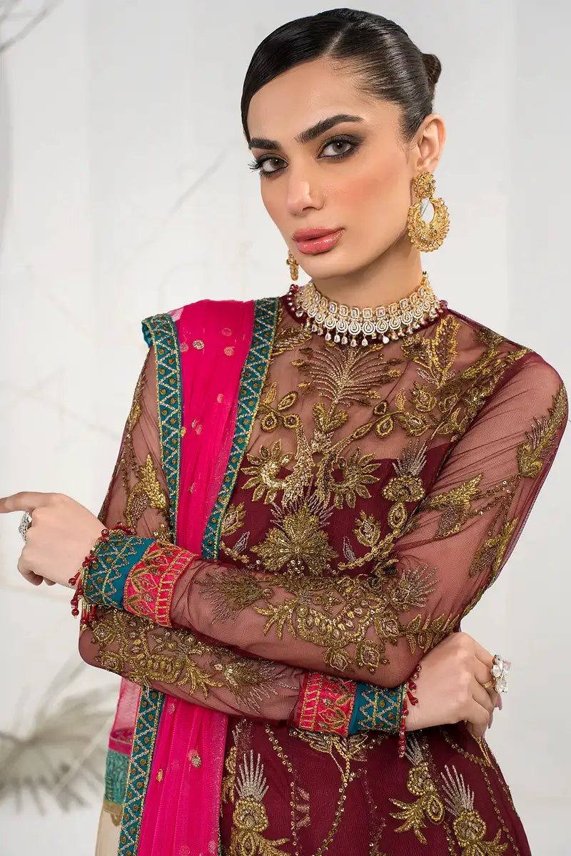 Zarif | LA CELESTE LUXURY Formals | ZLC 04 BURNT ROSE - Saira Saqlain