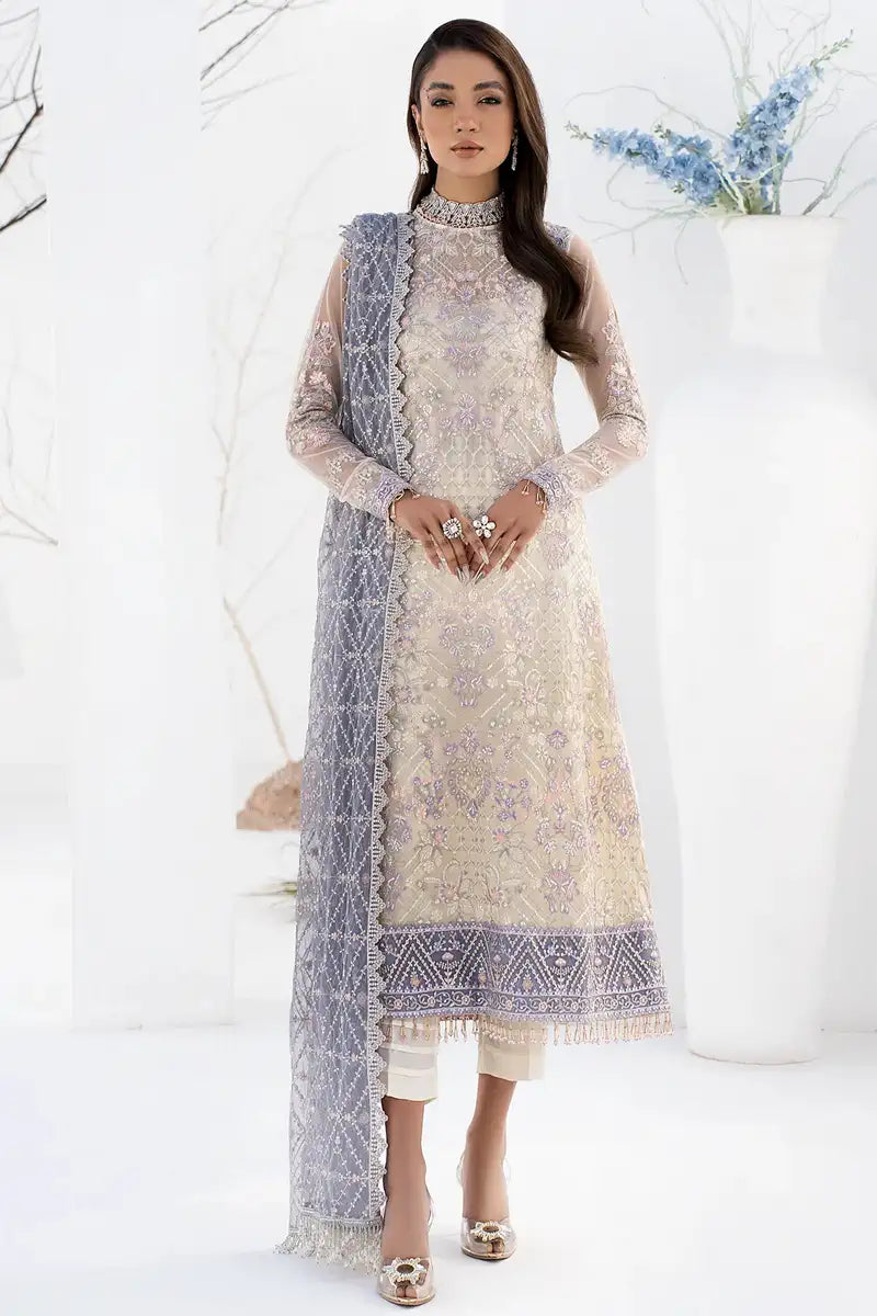 Zarif | LA CELESTE LUXURY Formals | ZLC 02 PEARL WHITE - Saira Saqlain