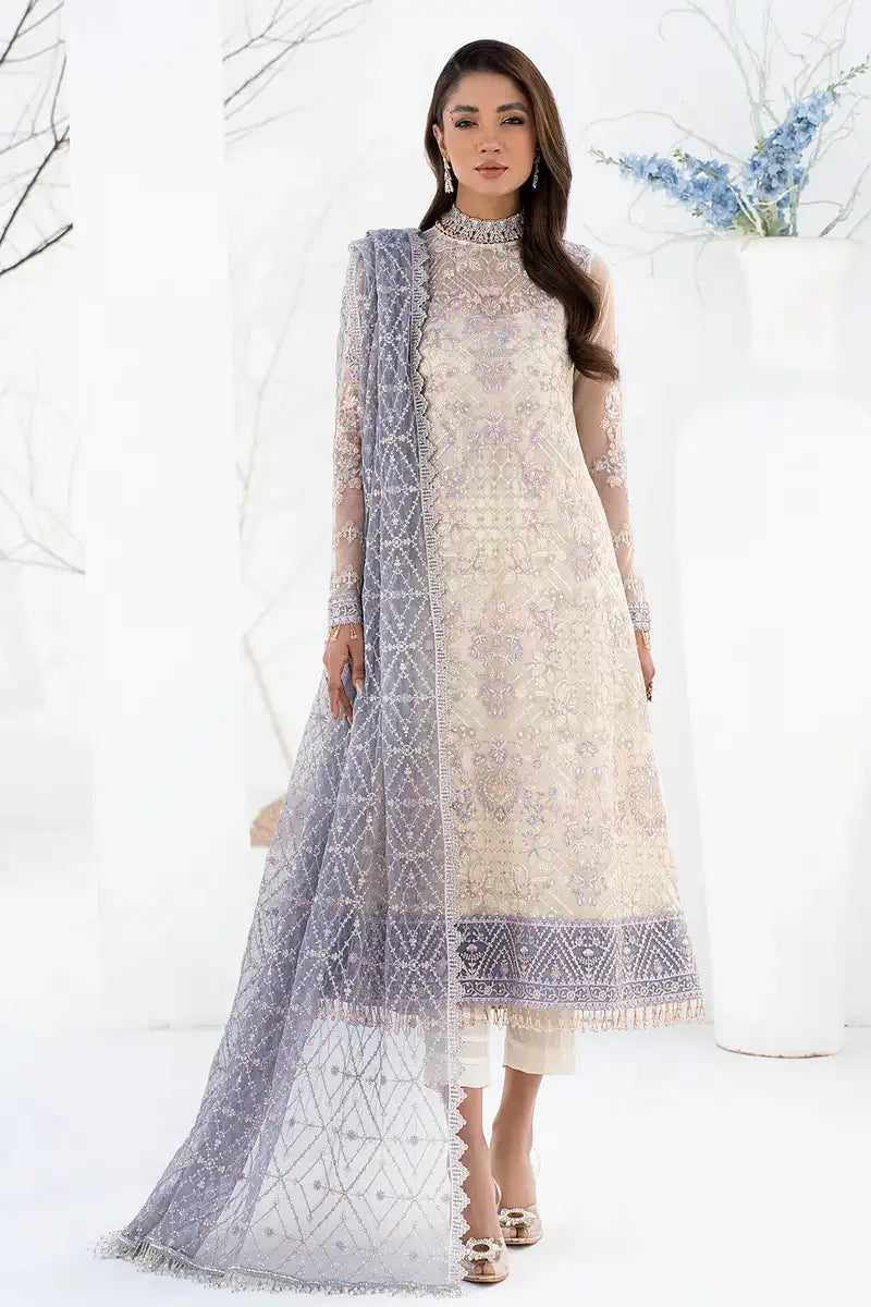 Zarif | LA CELESTE LUXURY Formals | ZLC 02 PEARL WHITE - Saira Saqlain