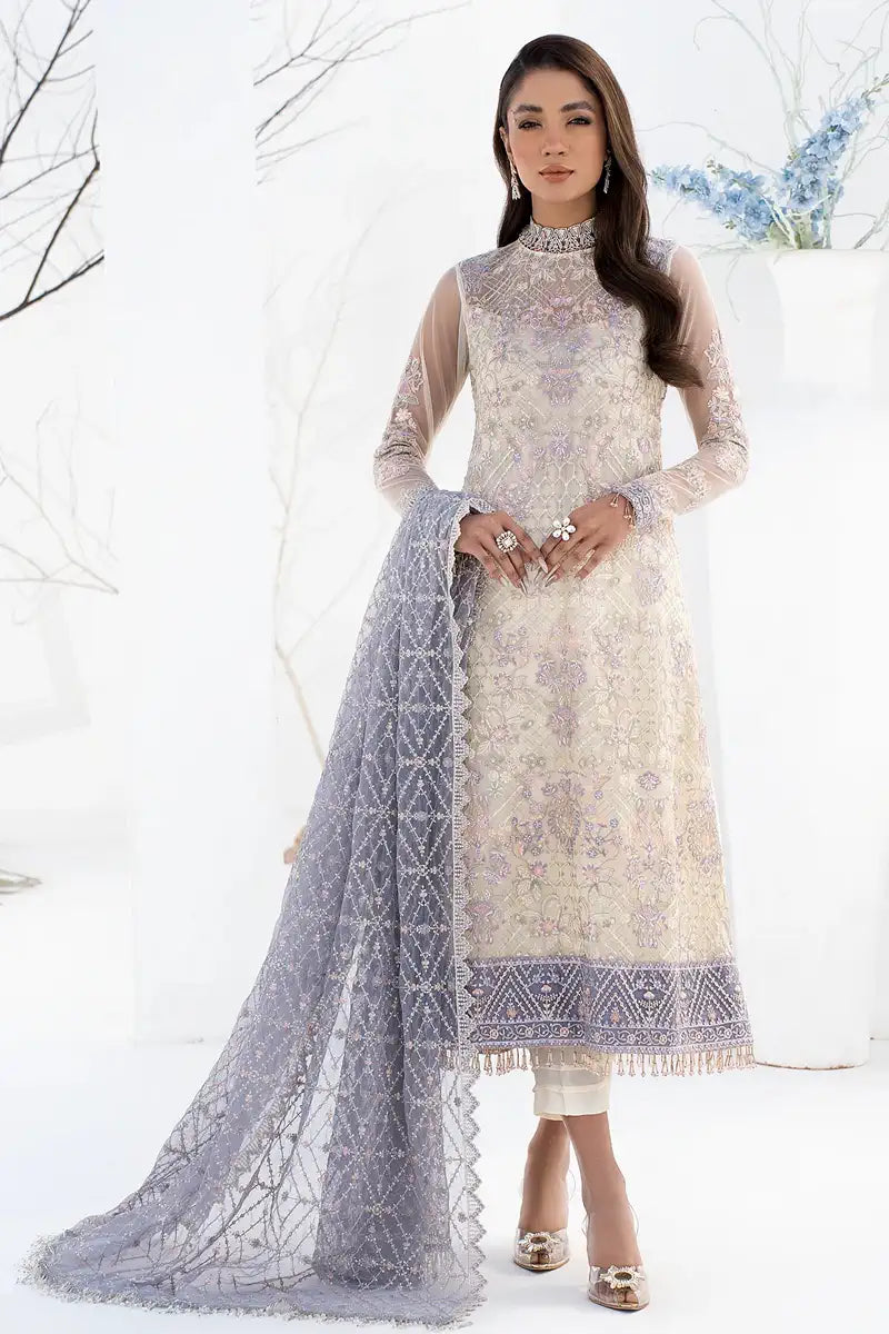 Zarif | LA CELESTE LUXURY Formals | ZLC 02 PEARL WHITE - Saira Saqlain