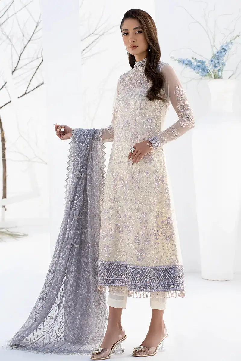 Zarif | LA CELESTE LUXURY Formals | ZLC 02 PEARL WHITE - Saira Saqlain