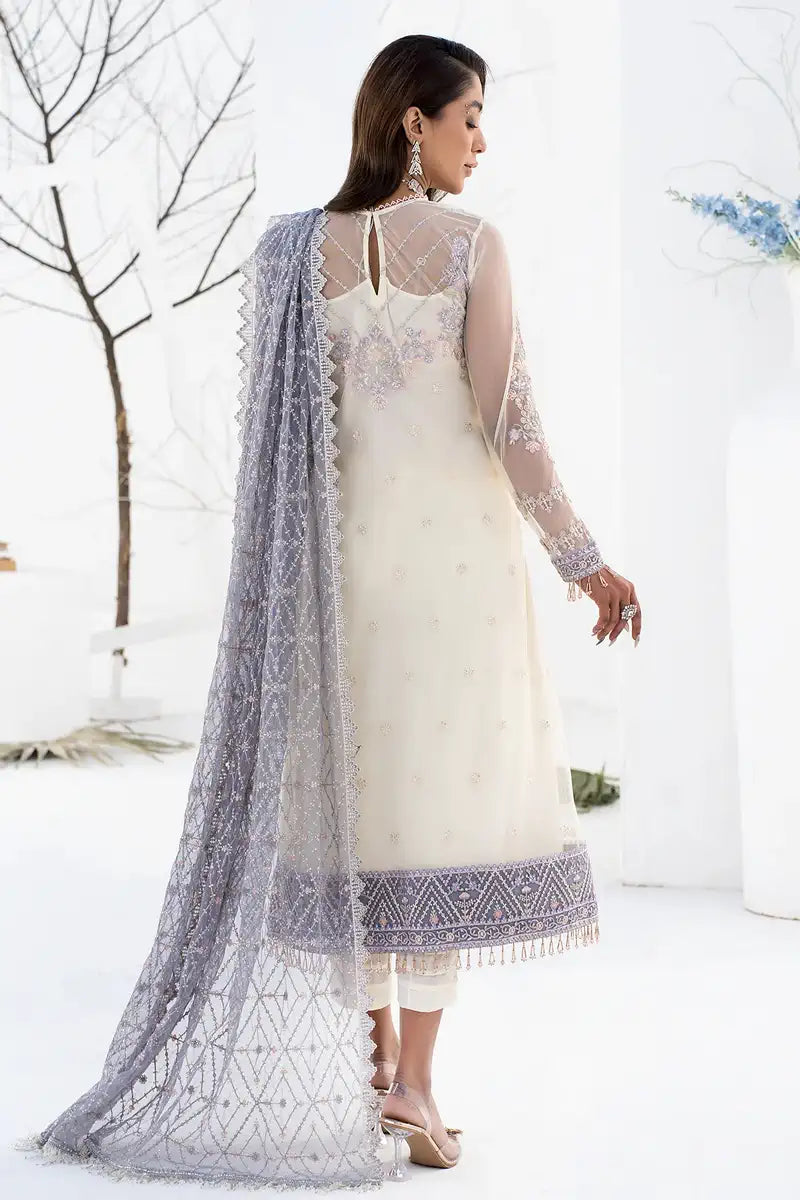 Zarif | LA CELESTE LUXURY Formals | ZLC 02 PEARL WHITE - Saira Saqlain