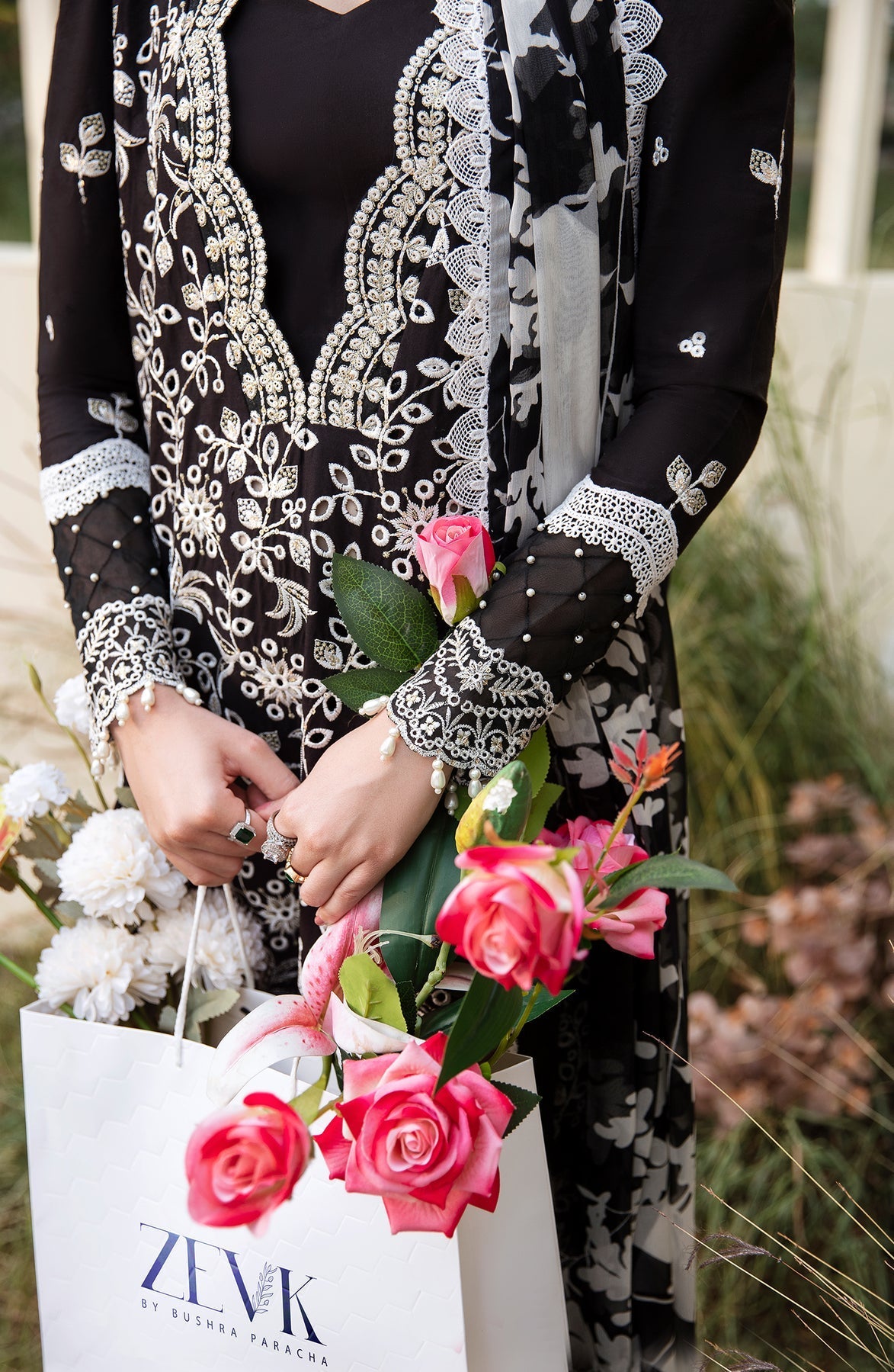Zevk | Flora Festive Lawn | DUSK -   Luxury -  Saira Saqlain