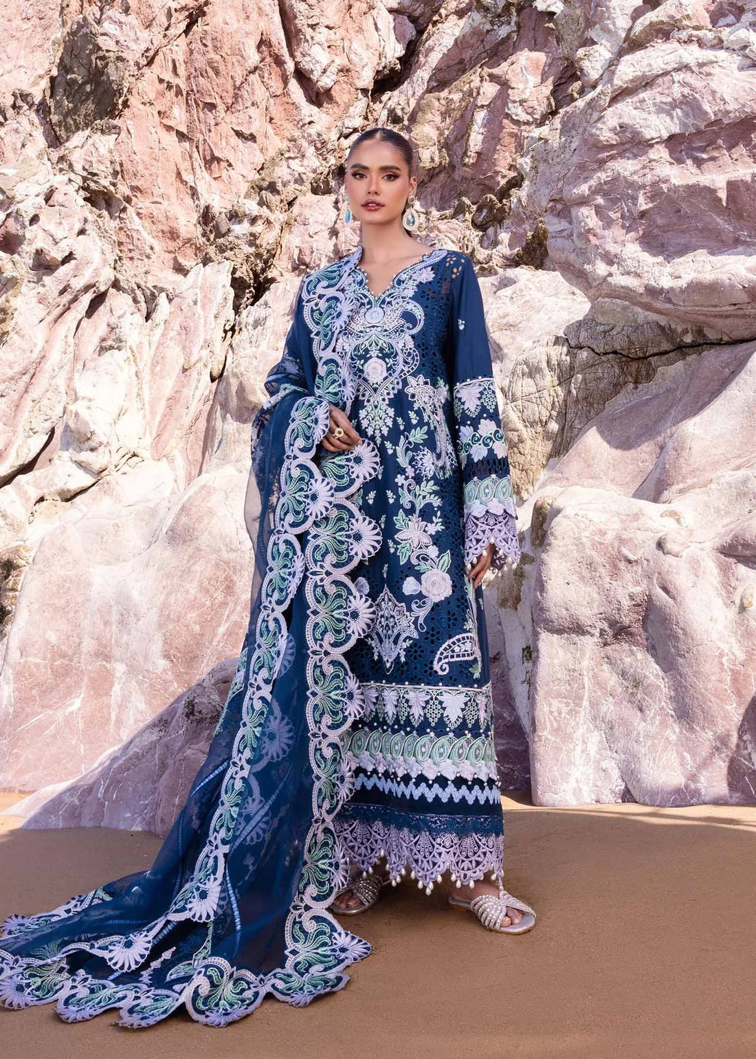 Akbar Aslam | Oasis Lawn 24 | Blue Bell - Saira Saqlain