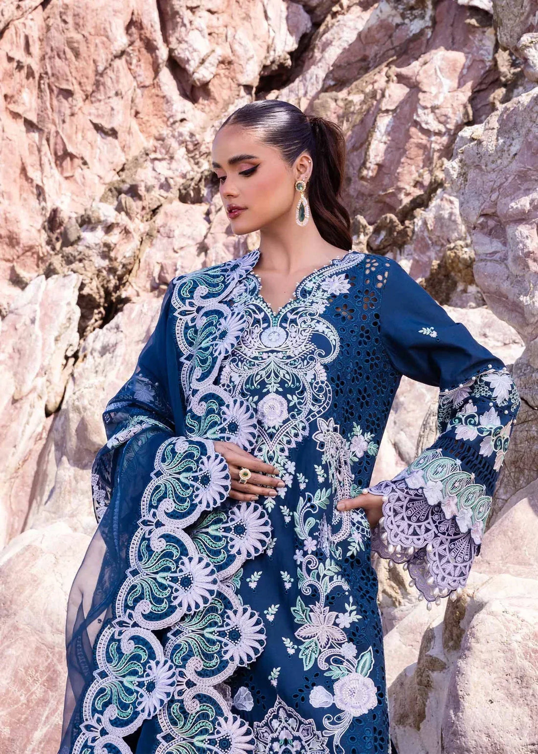 Akbar Aslam | Oasis Lawn 24 | Blue Bell - Saira Saqlain