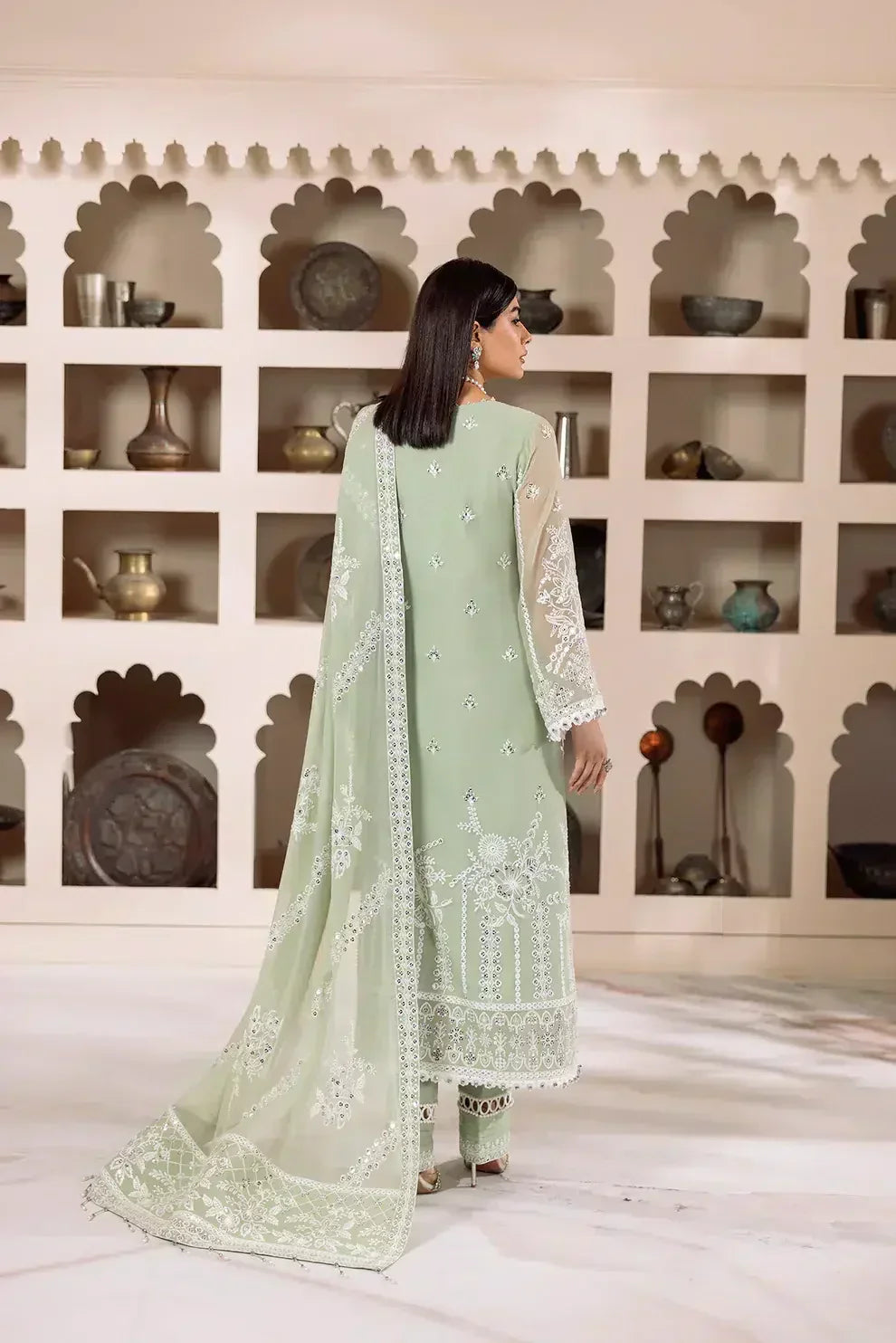 Alizeh | Dua Formals 23 | DUA-V01D04A- MEHRUNISA ( PISTA ) - Saira Saqlain