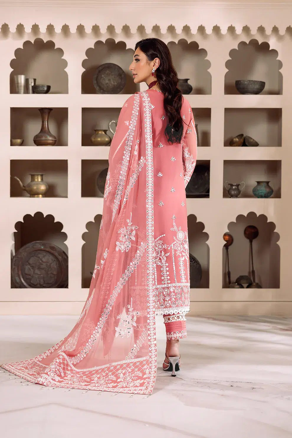 Alizeh | Dua Formals 23 | DUA-V01D04B- MEHRUNISA ( PINK ) - Saira Saqlain