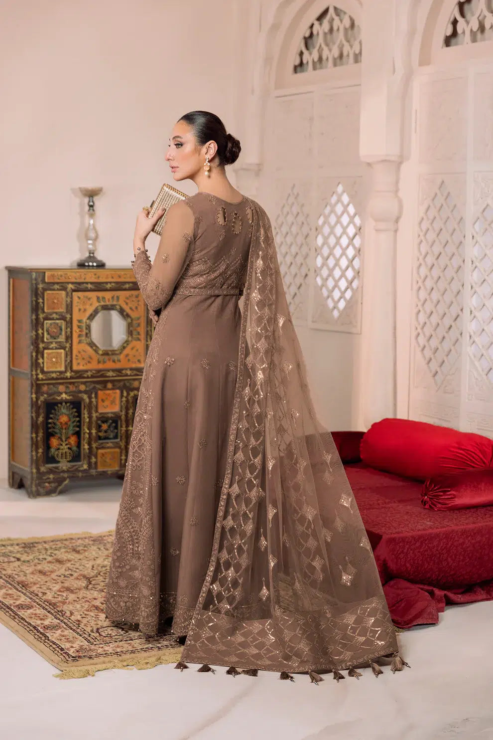 Alizeh | Dua Formals 23 | DUA-V01D05B- RYAN ( BEIGE ) - Saira Saqlain