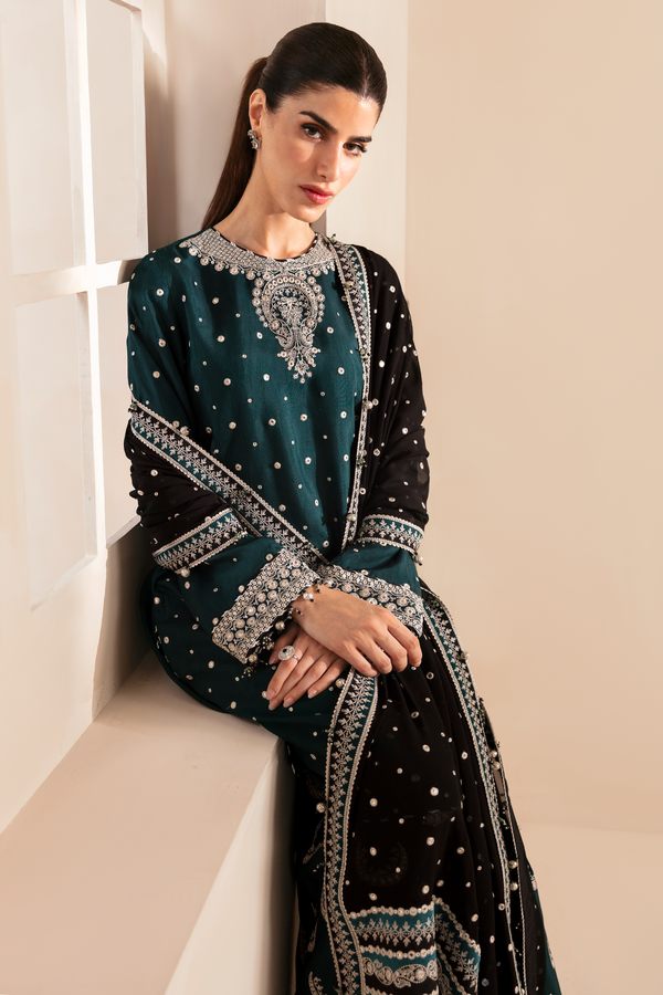 Jazmin | Formals Collection | Raw Silk UR-7035 - Saira Saqlain