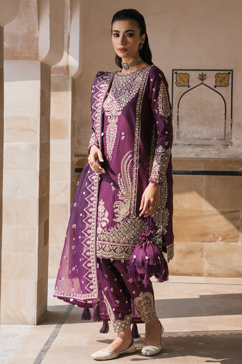 Jazmin | Shahkaar Luxury Lawn 24 | SL24-D6 - Saira Saqlain