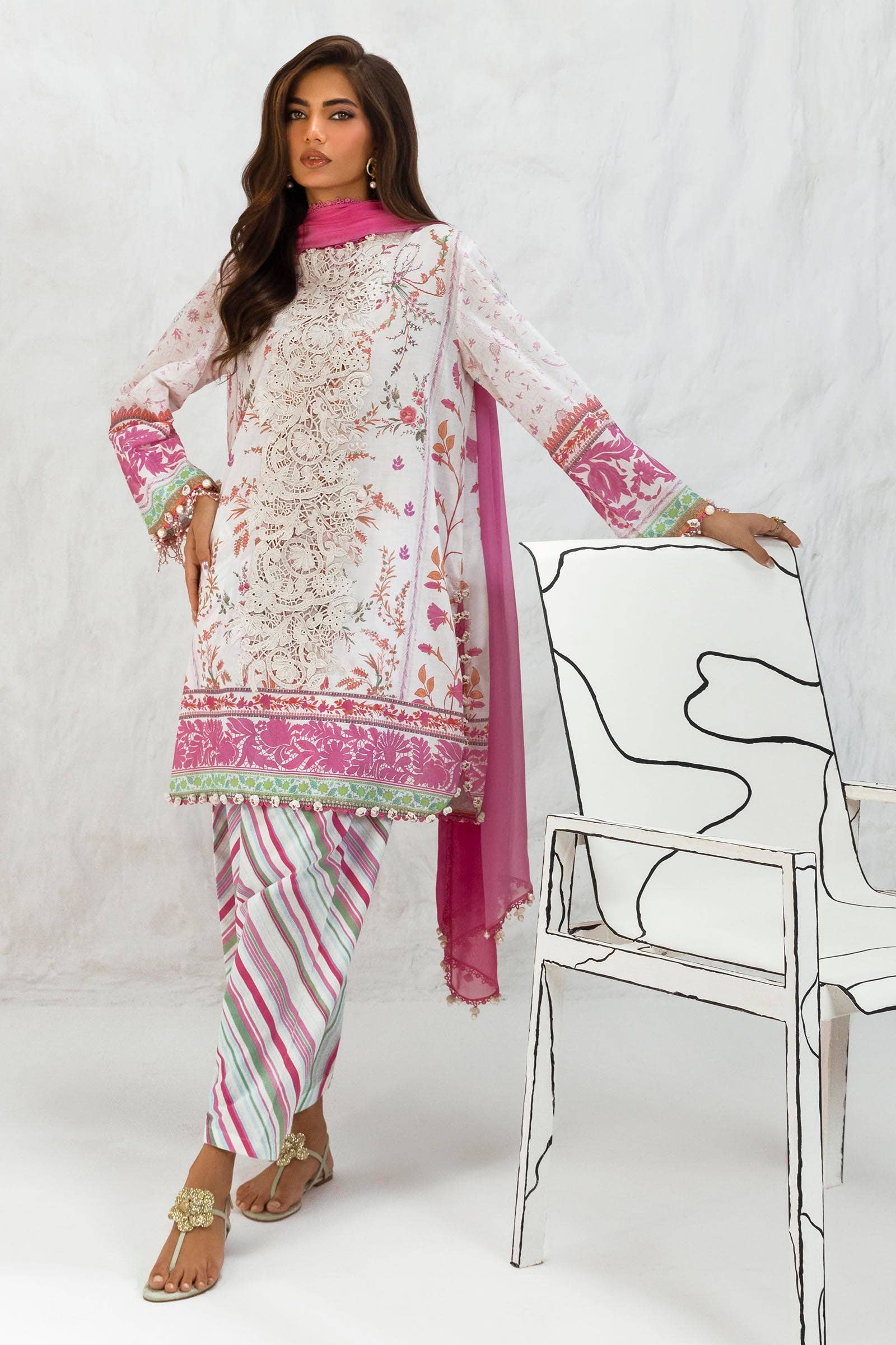 Sana Safinaz | Muzlin Summer 24 | 005B-CI - Saira Saqlain