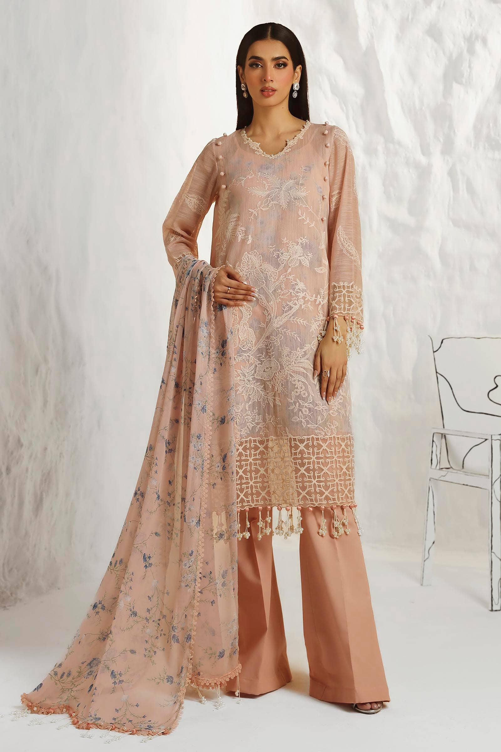 Sana Safinaz | Muzlin Summer 24 | 016B-CJ - Saira Saqlain