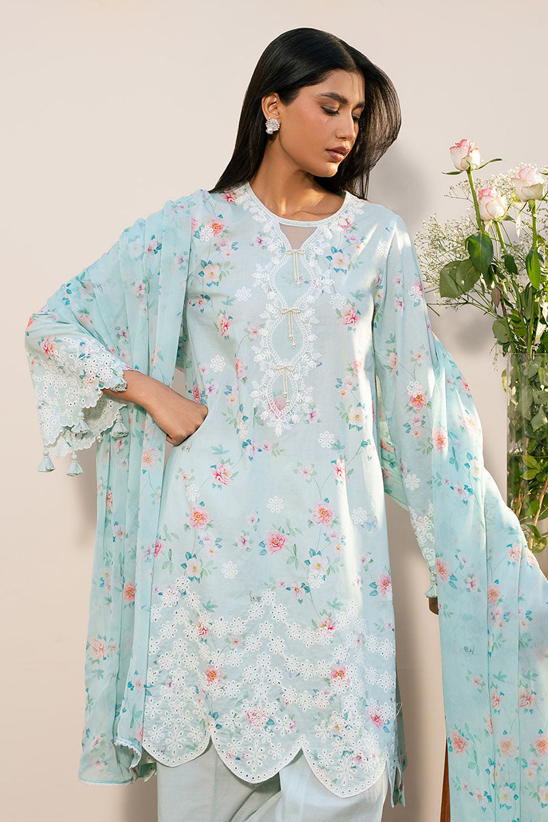 Cross Stitch | Mahiri Lawn 25 | AQUA DEW -   Ladies Clothes -  Saira Saqlain