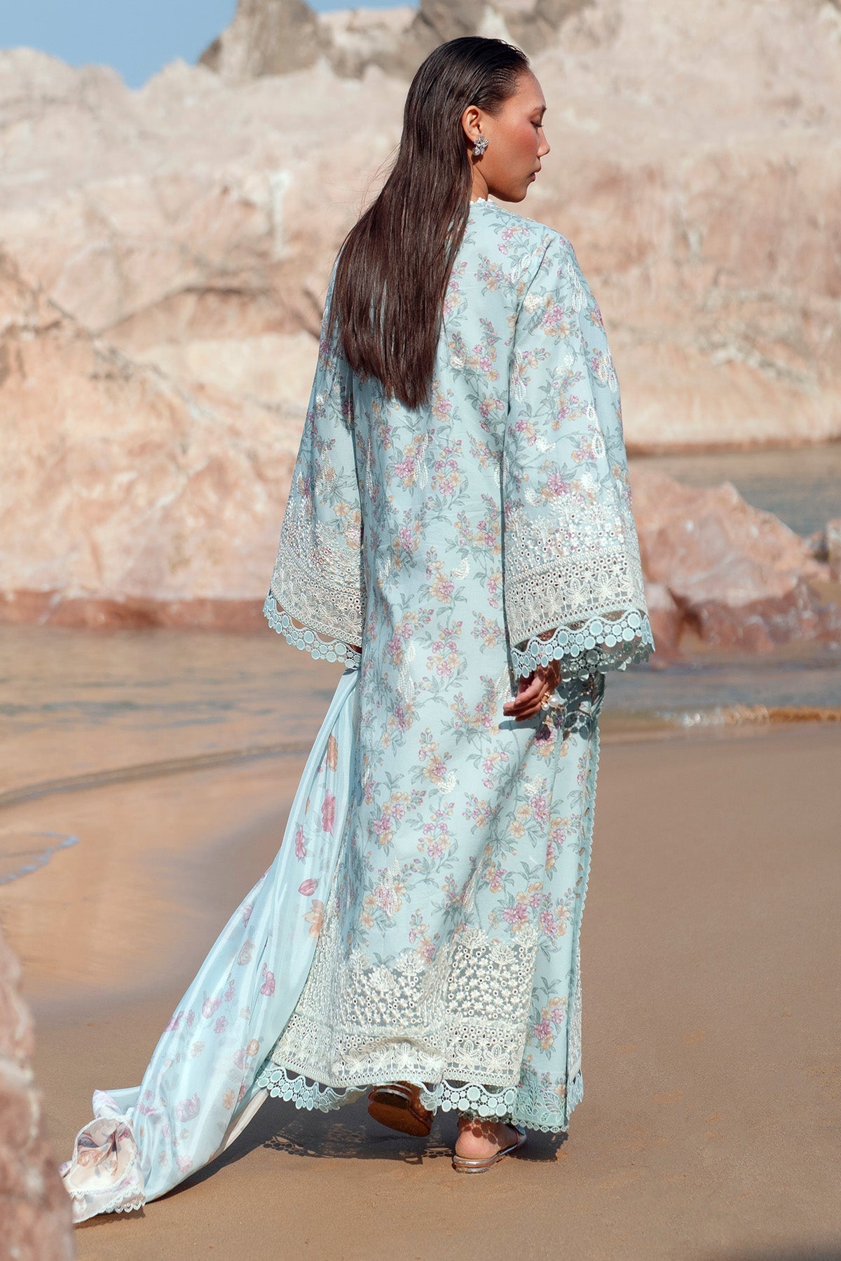 Afrozeh | Summer Together 25 | Aquamarine - Saira Saqlain