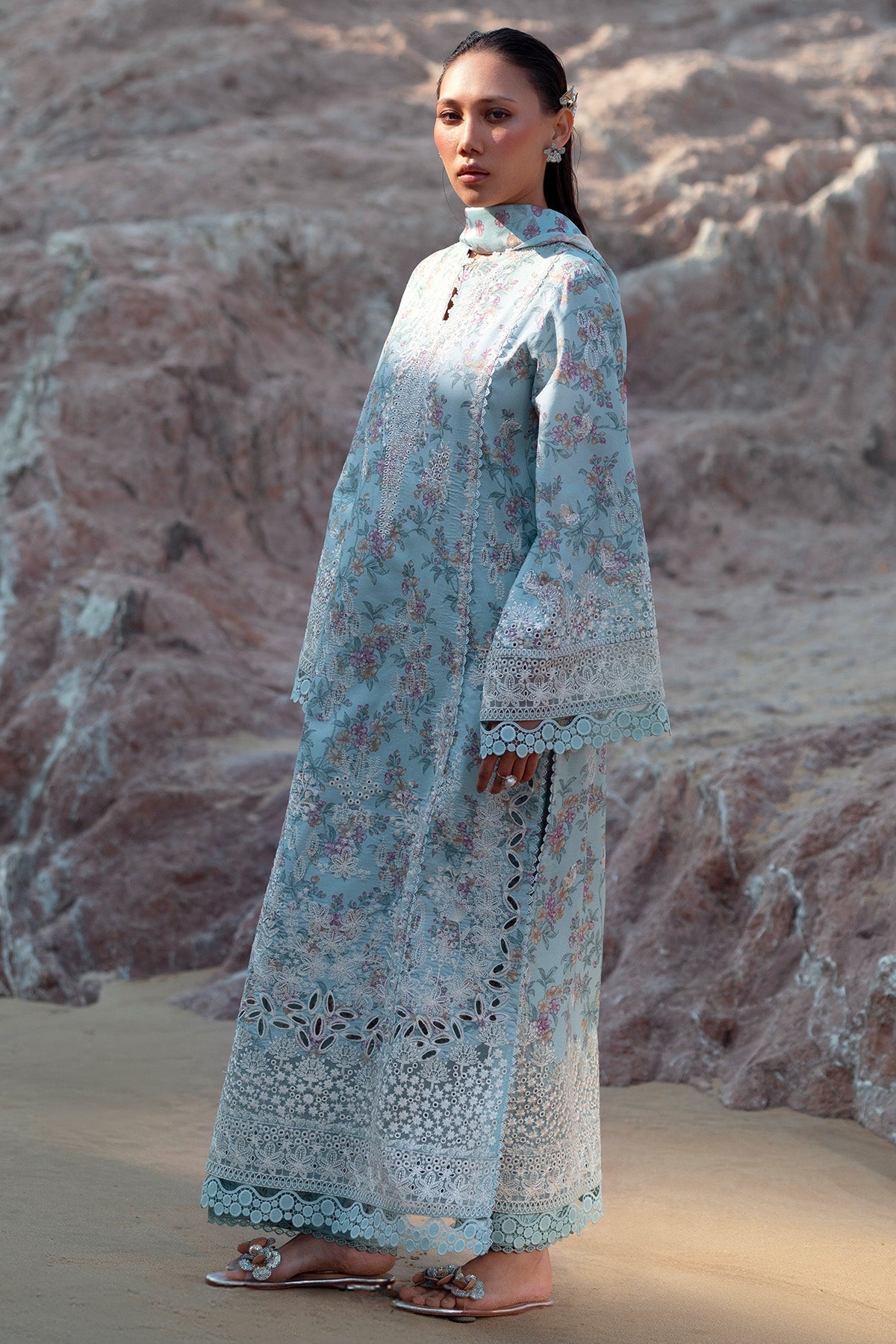 Afrozeh | Summer Together 25 | Aquamarine - Saira Saqlain