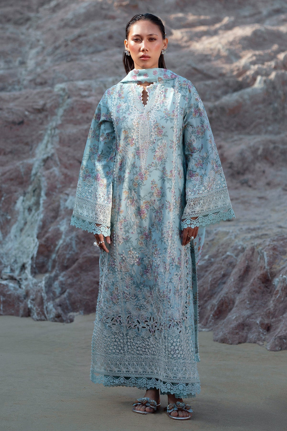 Afrozeh | Summer Together 25 | Aquamarine - Saira Saqlain