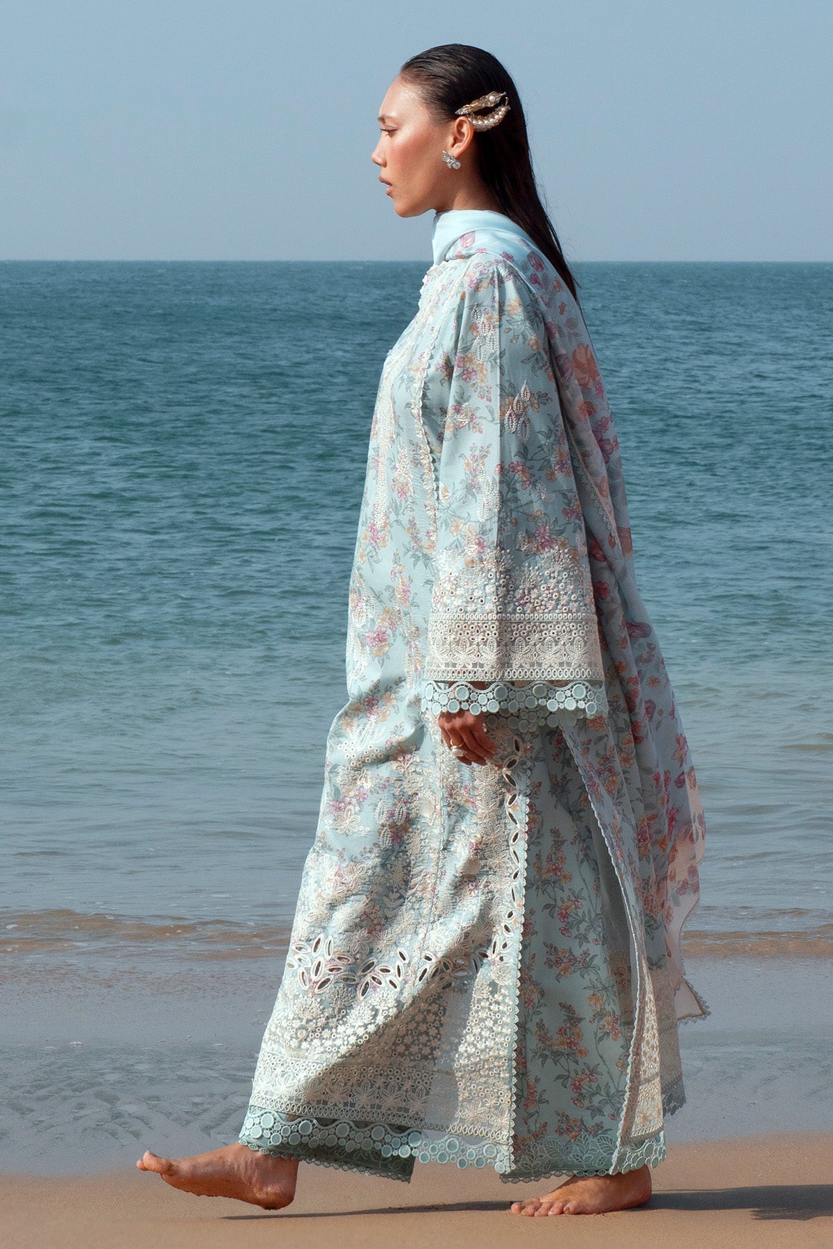Afrozeh | Summer Together 25 | Aquamarine - Saira Saqlain